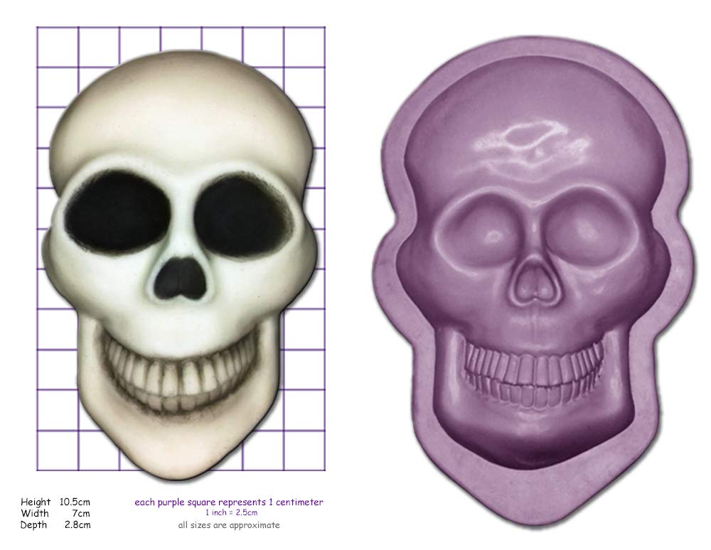 Tête de mort souriante XL grand crâne de décoration pour salon moderne et buffet