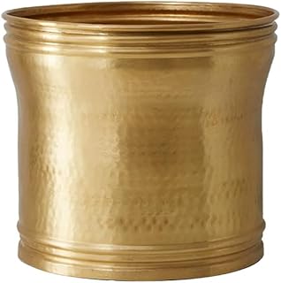 Serene Spaces Living Rajani Hammered Aluminum Planter – Decorative Indoo...