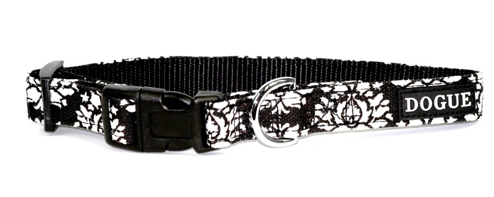 Dogue Fleur Lead, Medium, Black/White