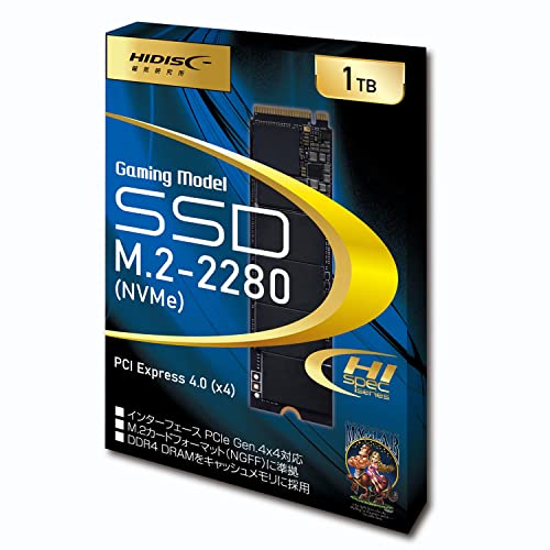 HIDISC Gaming Model SSD M.2-2280(NVMe) PCI Express4.0(x4) HDM2-E18-1TB