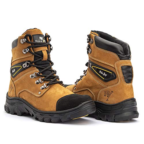 Bota Masculina Em Couro Polo Joy Cano Longo (39, Milho)