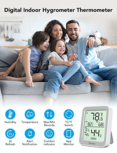 Image of Govee Indoor Hygrometer Thermometer 3Pack H5075 with Bluetooth App Control