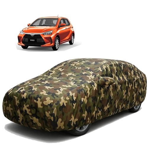 Image of Sulfar 100% Waterproof Car Body Cover for Toyota Wigo - Triple-Stitched Dustproof UV, Heat & Rain Protection with Mirror Pockets, Full-Bottom Elastic & Free Storage Bag - All-Weather Indoor Outdoor (A