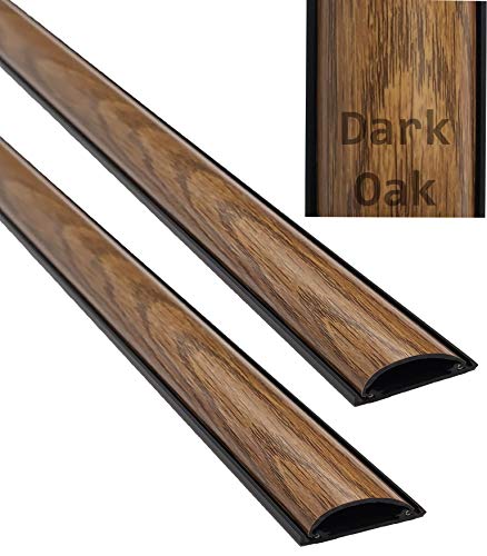 Get Special Price ChordSavers Chordsaver Small Floor Cord Cover Wooden Finish Wire Cable Protector - Wood Grain #3-36" (3 Feet) [2 Pack]