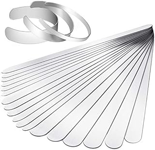 18 Pieces Bracelet Blanks Stainless Steel Blank Bracelet metal stamping blanks Cuff Bangle Bracelet for Stamping and DIY Jewelry Making, 5/8 x 6 Inch, 3/ 8 x 6 Inch, 1/5 x 6 Inch