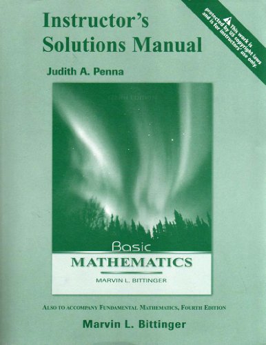 Basic Mathematics, Instructor's Solution Manual 0321305566 Book Cover