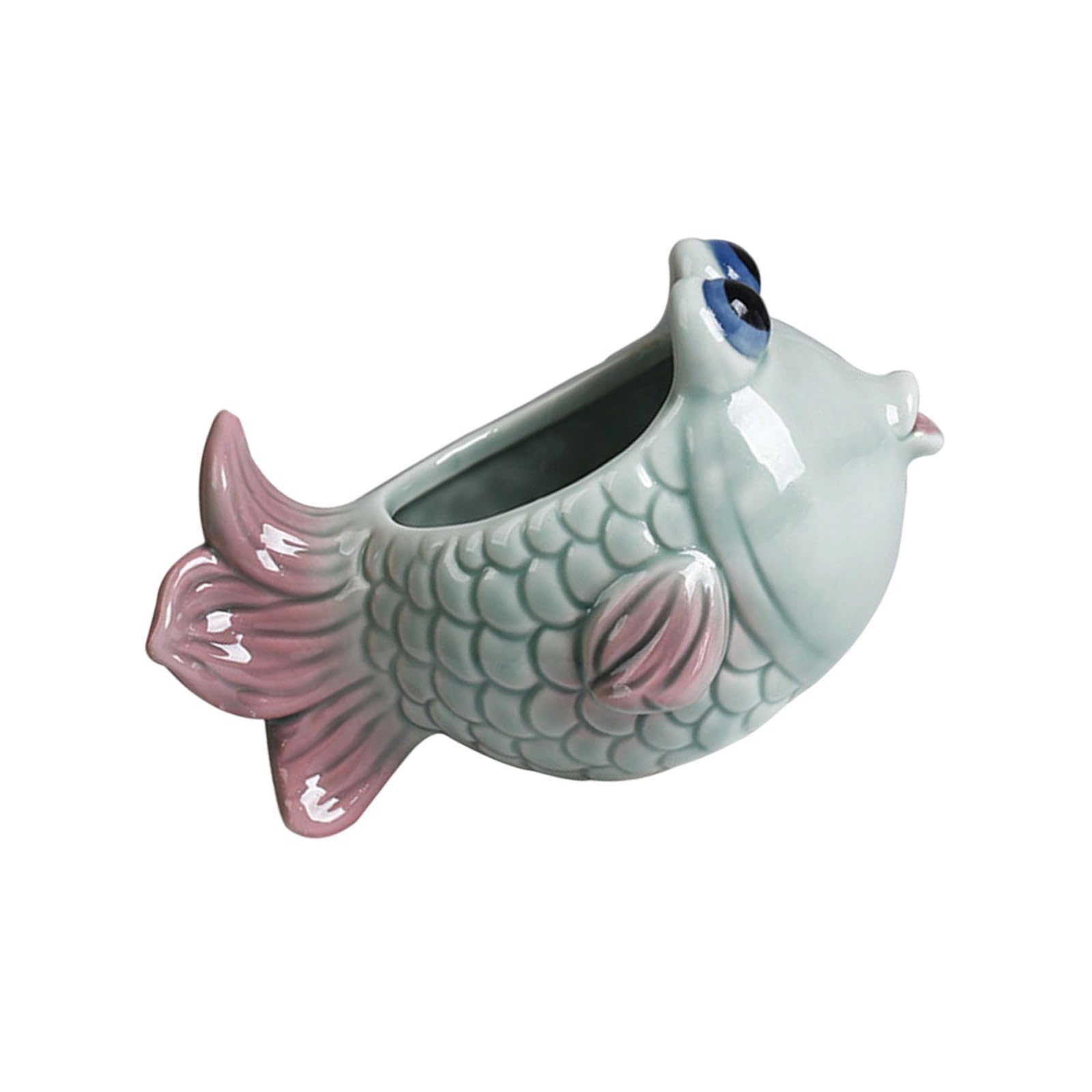 Shurhome Plant Container Flowerpot Garden Container Ceramic Fleshy Plant Planter Holder for Home Desk Ornament Ceramic Planter