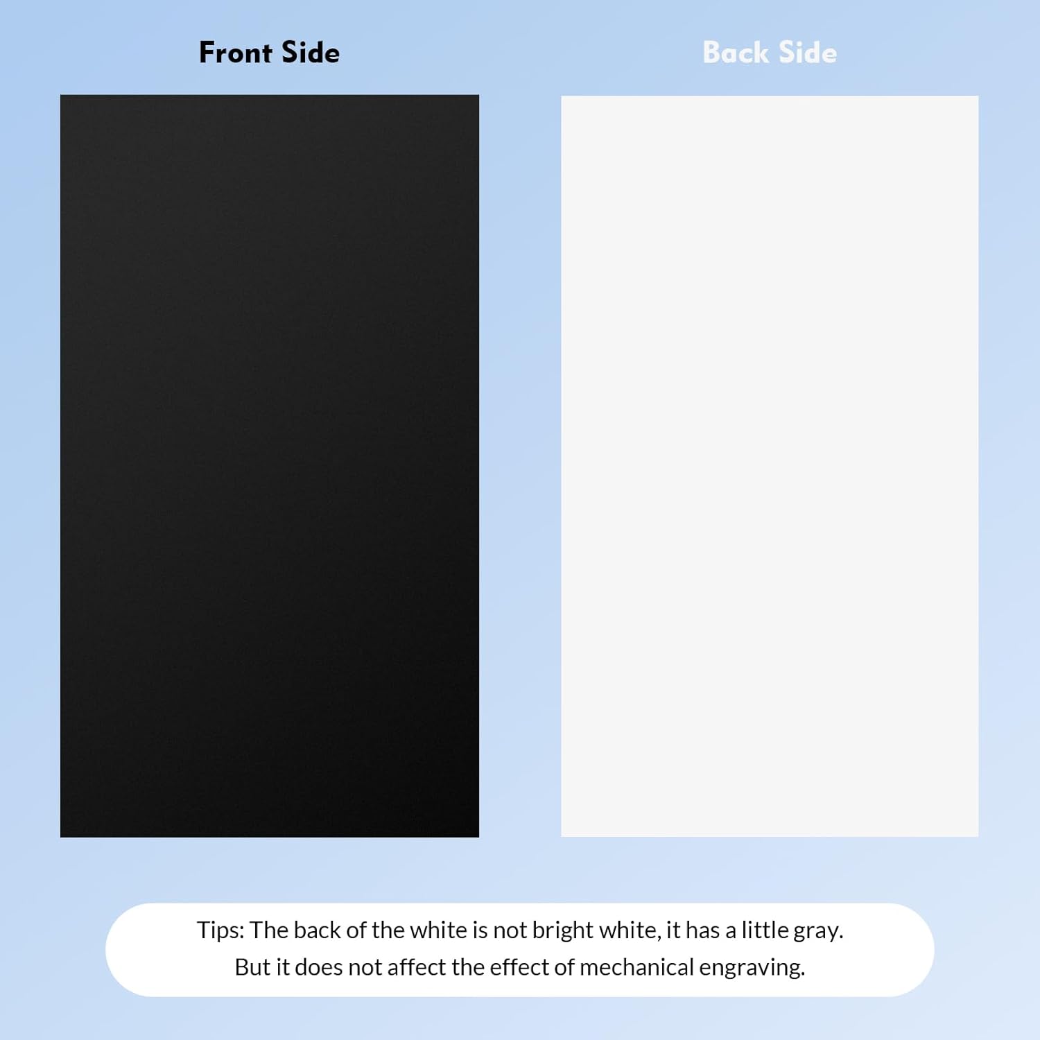 Laser Engraving Blank ABS Double Color Plastic Sheet, 11.8x6.49x0.05 inch Materials Double Color Plastic Sheet for Interior Signs, Badges, DIY Carving Pack of 12 (Black)