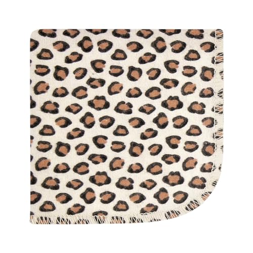 Image of Hudson Baby Unisex Baby Flannel Cotton Washcloths, Neutral Pink Floral 12 Pack, One Size