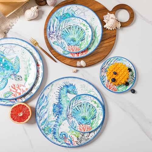 Set De 2 Tazones Grandes De Melamina Coastal 13.75 Pulgadas miniatura 6