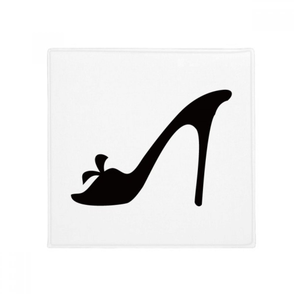Tapis de sol anti-dérapant motif silhouette de talons aiguilles noirs 60x60cm pour salon