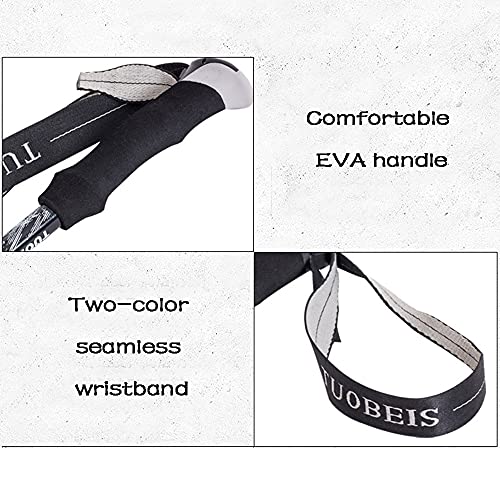 2 Pezzi Bastone Trekking, Pieghevole Ultraleggero