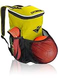 Soccer Bag Backpack | Children Kids Toddler | Bag Fits All Soccer Equipment & Gym Gear (Yellow)