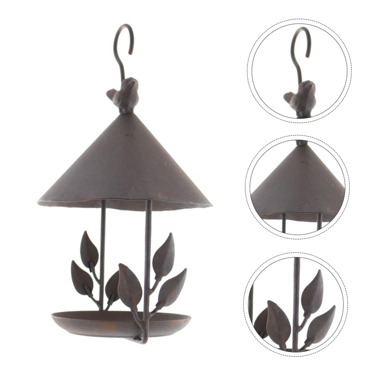 TOYANDONA Mangiatoia per Uccelli Decorazione Outdoor in Ferro da Giardino Design Unico, Sospesa per Pappagalli e Uccelli per Giardino e Voliera