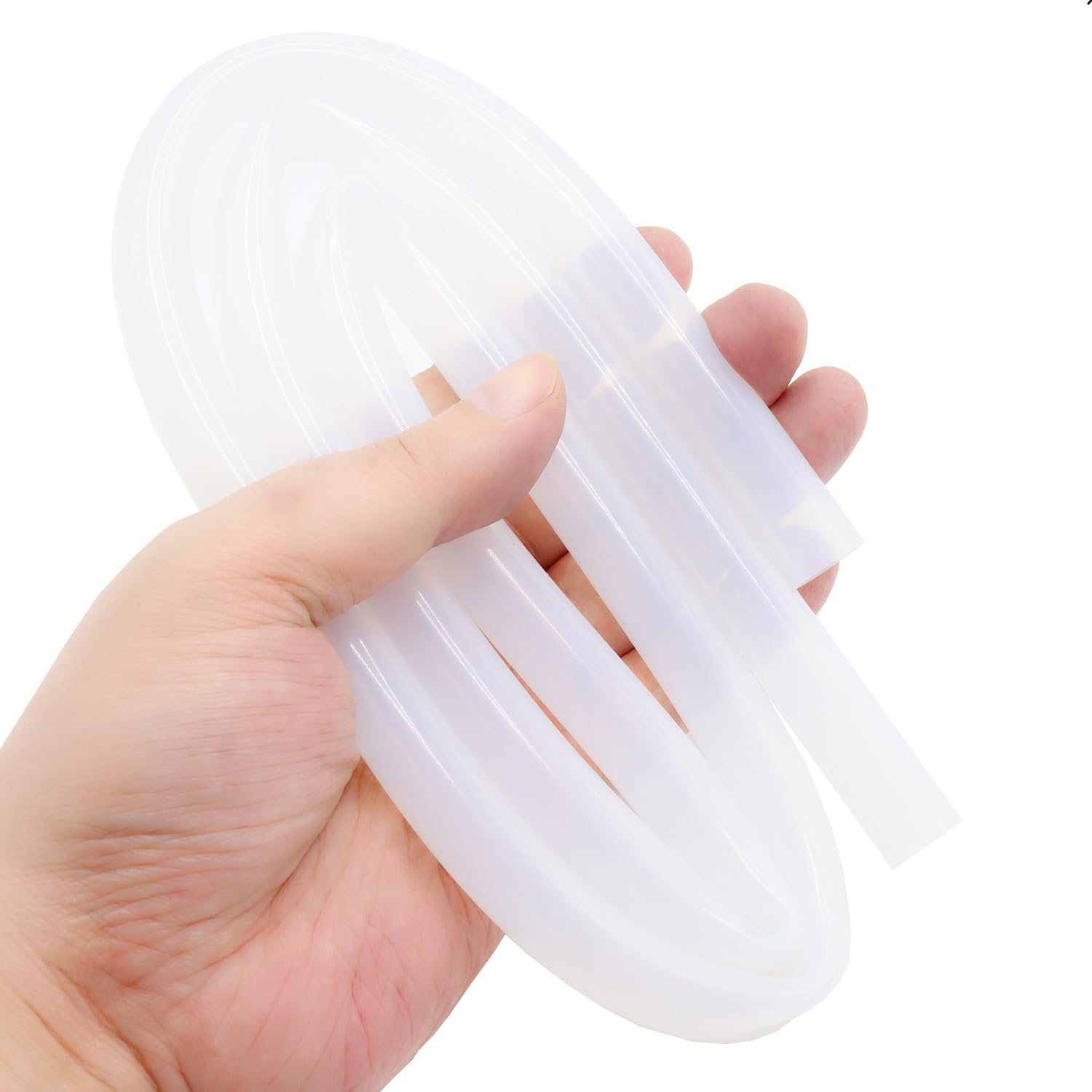 QJZXUEZHEN Silicone Tube 3/8"(10mm) ID x 9/16"(14mm) OD Clear Flexible Silicone Rubber Tubing Water Air Hose Pipe Transparent (3.3ft / 1m;10 x 14mm)