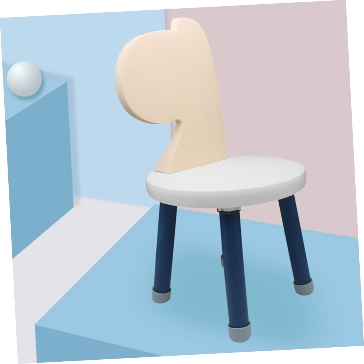 Versatile Boy Girl Dining Chair with Backrest Thickened Plastic Anti-Slip Stool for Boy Girl for Home and Kindergarten Use Comfortable and Safe Design Pastel Pink