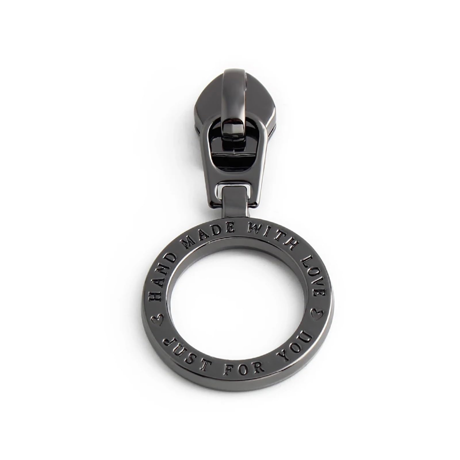 10/30/50/100 piezas 5# deslizadores de cremallera for bolsas nailon, tiradores metal, kit reparación, costura prendas DIY Para Reparar Chaquetas(Black,50Pcs)