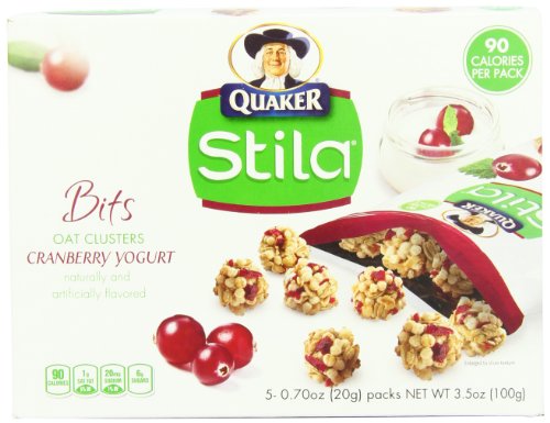 Quaker Stila Oat Cluster Bits - Cranberry Yogurt, 3.5-Ounce Packages (Pack of 6)