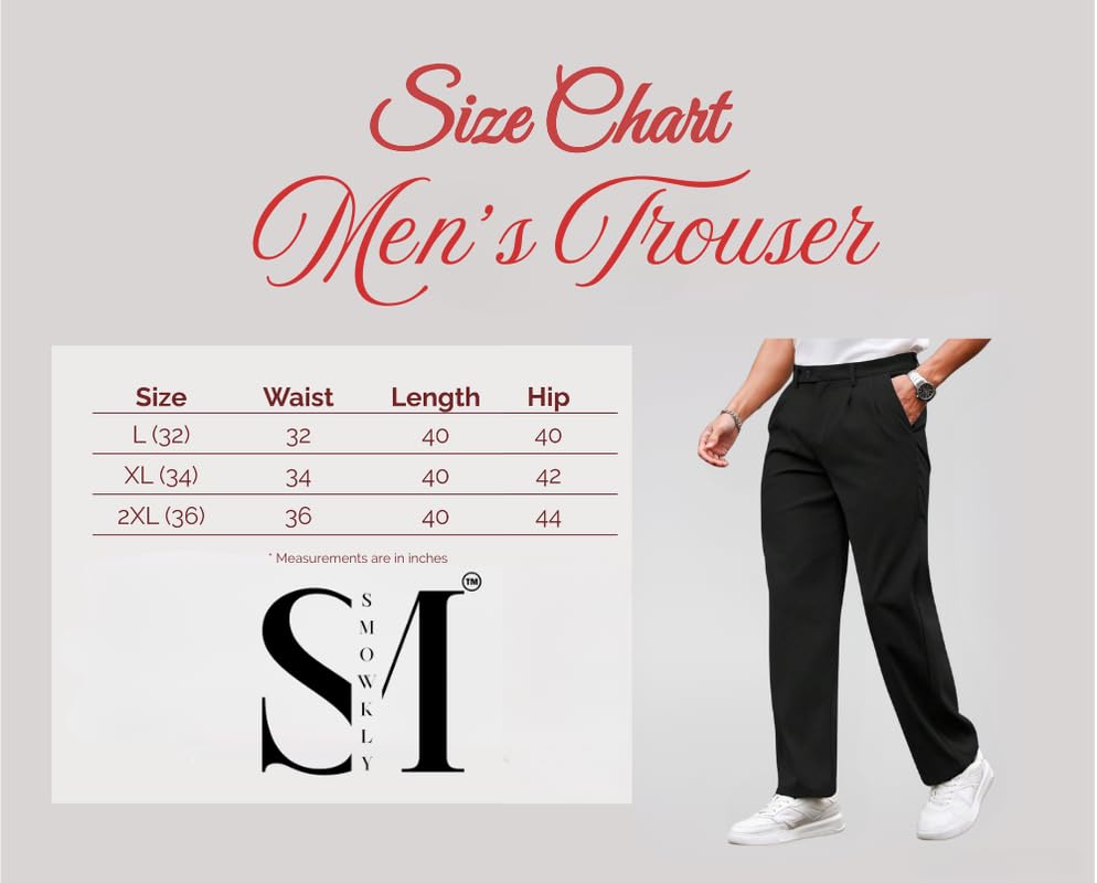 Image of SMOWKLY Men's Regular Dress Pants