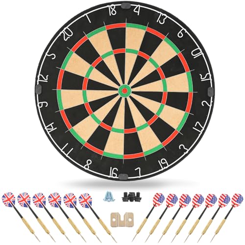 Sisal Dart Board Set, Professional Brazilian Sisal Dartboard-18...