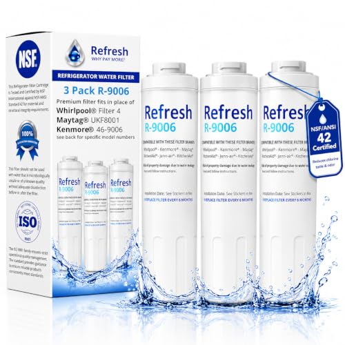 Image of Refresh Refrigerator Water Filter Replacement, Whirlpool EDR4RXD1, 3-Pack