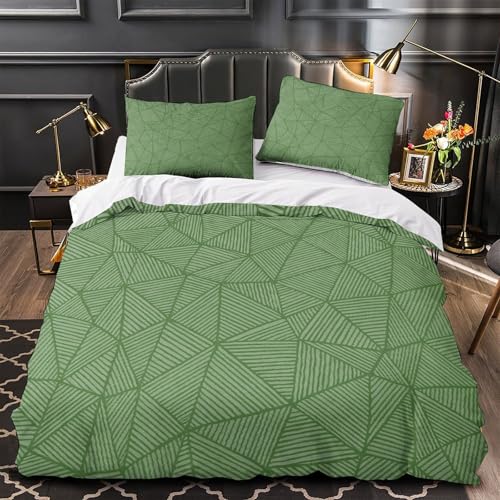 ZZVRMCYLD GeometricPattern 3D Printing Comforter Cover 3-Piece Microfiber Durable Skin-Friendly ModernMinimalistDesign Duvet Cover 2 Pillow Shams Hidden Zipper Home Decor Kids Bedroom King(220x240cm)
