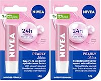 NIVEA Pearly Shine Lip Balm 4.8g | With Shea Butter, Pearl Extract & Natural Oils | Long Lasting Moisture | Softens Dry Lips | Subtle Pearly Sheen | Lightweight Texture | Perfect Everyday Lip Balm