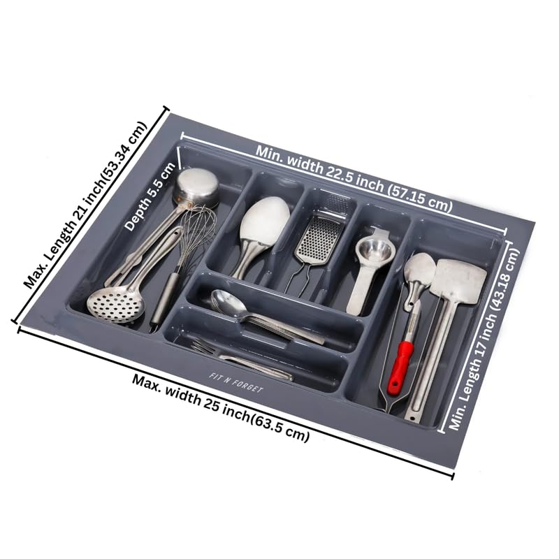Image of Heavy pvc modular kitchen basket storage cutlery organizer,heavy Stylishcutlery tray for kitchen basket(25X21 Inch)