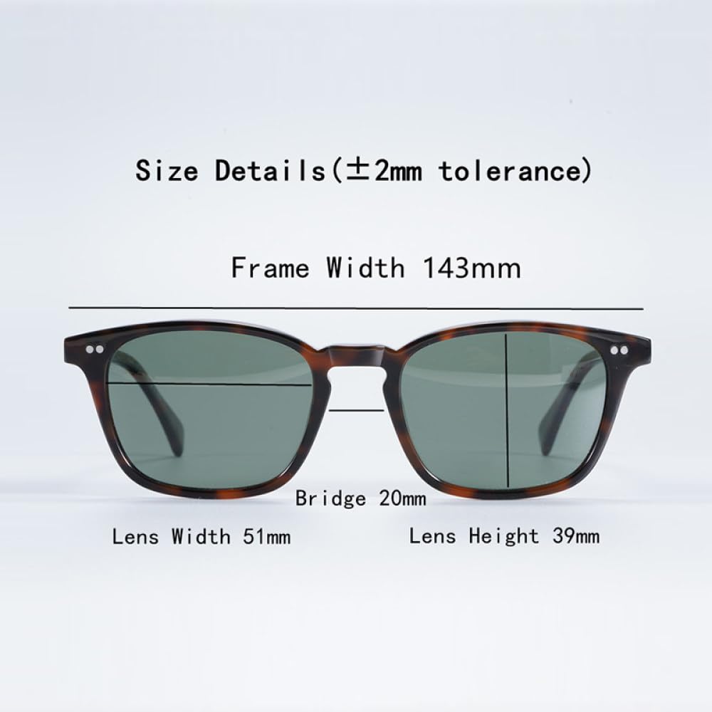 Occhiali da sole quadrati in acetato Occhiali da sole polarizzati Occhiali da sole da donna per uomo