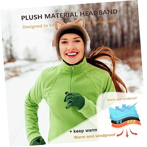 2pcs Cute Cat Ear Earmuffs Plush Winter Ear Warmers for Boys and Girls Unisex Headband Muffs Thick Soft for Outdoor Use4