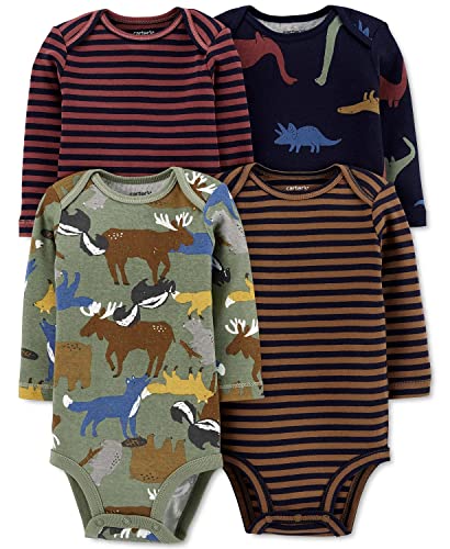 Bodysuits Carter's baby boys pack de 4 à rayures pour la peau sensible