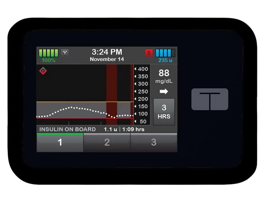 Ziccga Tslim X2 Pump Case with Screen Protector, Tandem t:Slim Gel Silicone Protector Set (Black)