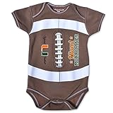College Kids NCAA Miami Hurricanes MVP Football Bodysuit, 6 Months, MVP Football