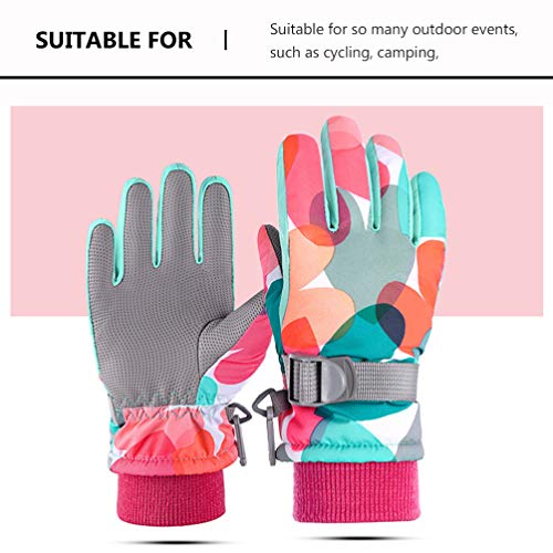 CLISPEED Luvas de Inverno CrianÃ§as Luvas de Esqui Na Neve Luvas ImpermeÃ¡veis â€‹â€‹Luvas TÃ©rmicas