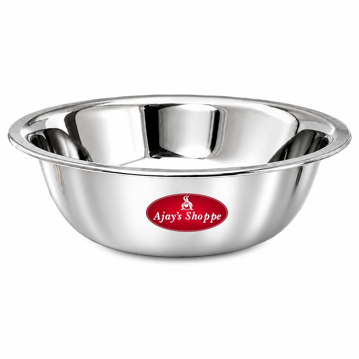 Ajay's Shoppe Solid Stainless Steel Atta Parath Bowl – 2 Liter Heavy Duty Mixing Bowl for Home & Kitchen-image-24