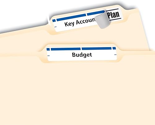 Miniatura 7 de Avery TrueBlock - Etiquetas para carpetas de archivos, 23 pulgadas x 3-716 pulgadas, 1,500 etiquetas imprimibles, blancoazul, permanentes (5766)