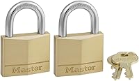 Vista 4 de Master Lock 140D Candado de Latón Macizo con Llave, 1 Paquete