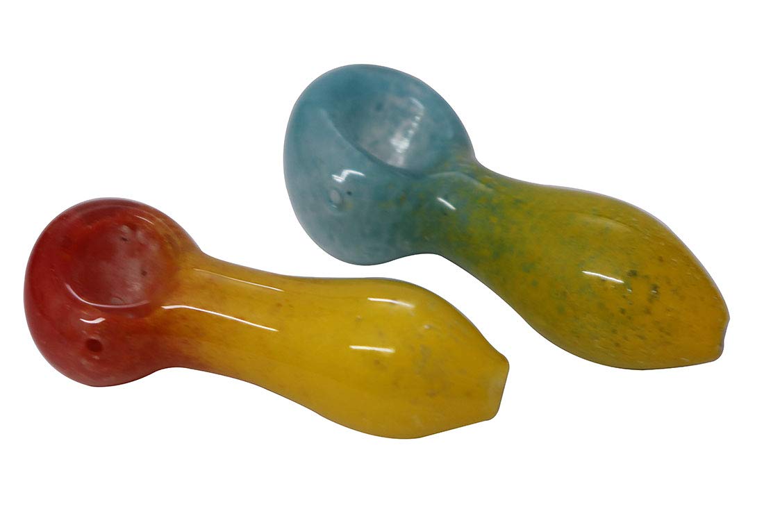 Green Apple Inc 2.5 Inch Multicolor Smoking Glass Pipe -T19,1 Pc