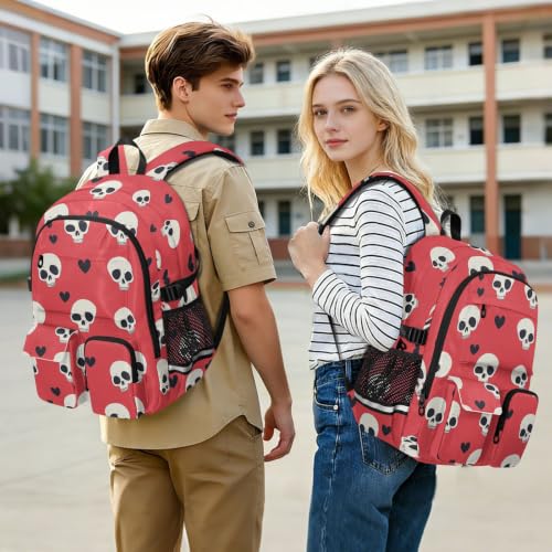 Mochilas escolares de calavera con compartimento de laptop que cuidan tu espalda 7