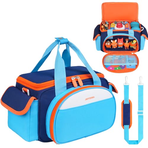 Jaffzora Carry Case Compatible with Toniebox 1 & 2 Portable Storage Bag for Tonies Figures Headphones and Accessories Blue