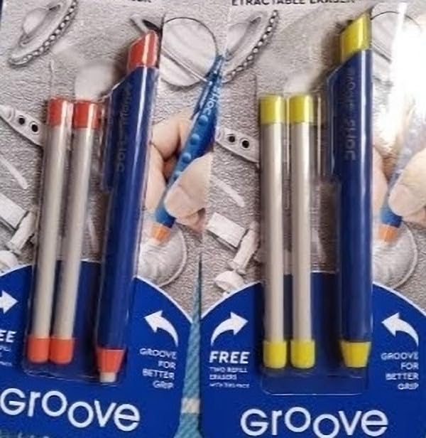Groove Retractable Eraser (Pack of 2), Multi-Color-image-8
