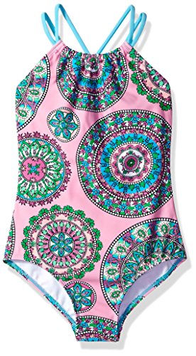 Image of Kanu Surf Girls Jasmine Beach Sport Halter One Piece Swimsuit