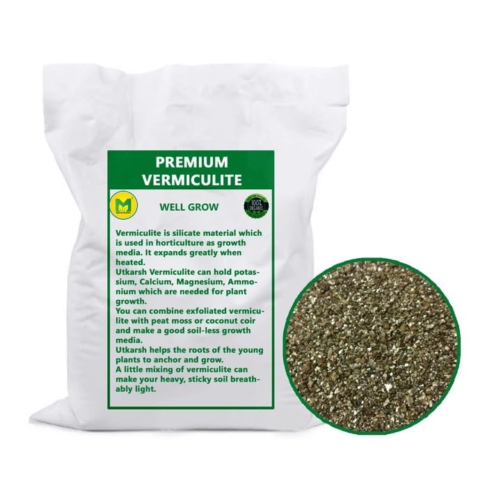 Image of MyOwnGarden Vermiculite and Perlite Combo (Each 450 gram) for Plants Soil Aeration & Moisture Retention Booster Horticultural Vermiculite Lightweight Soil Conditioner for Plants Premium Perlite