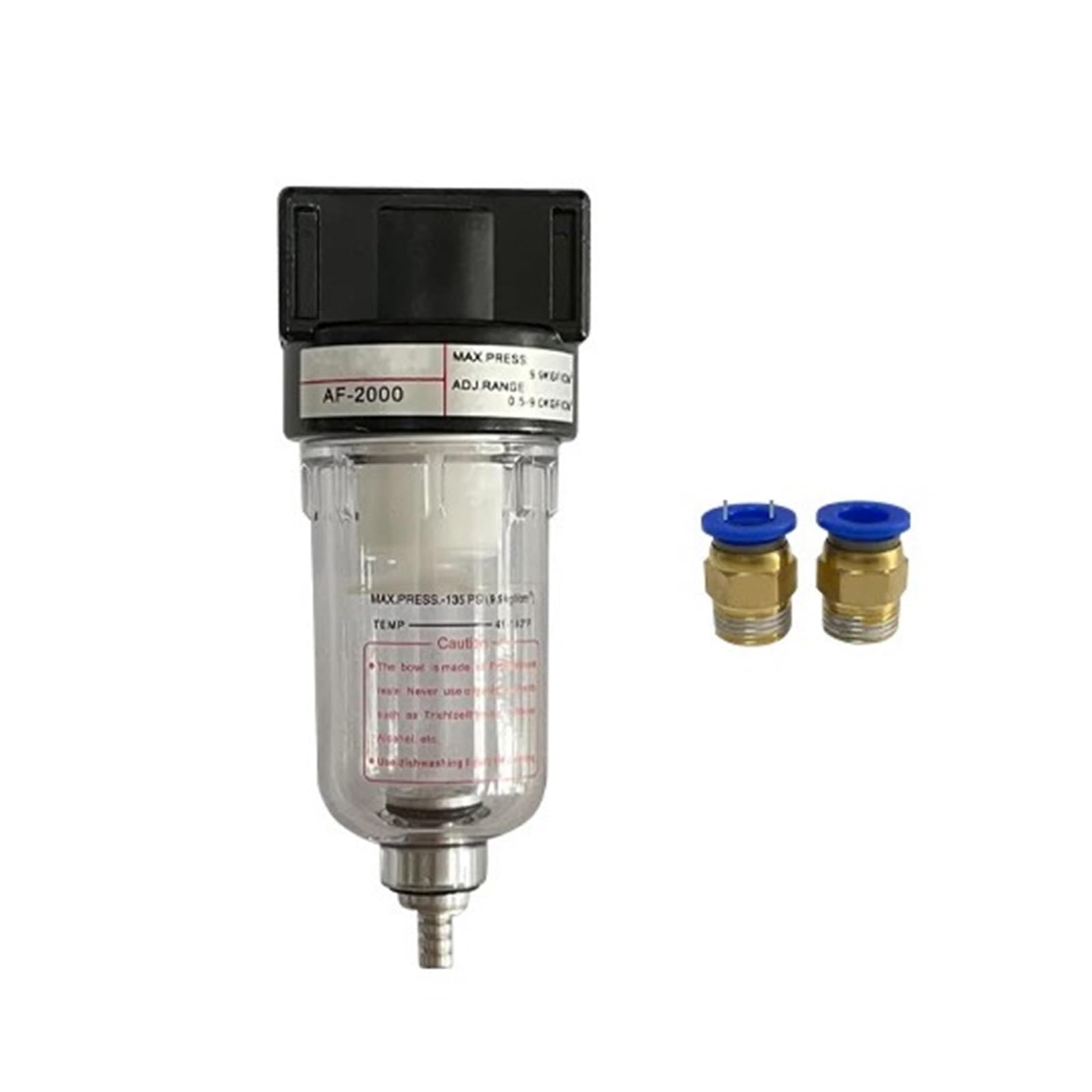 AF2000 Separator wilgotności sprężarki Filtr kompresji 1/4 cala (With 12mm Fitting)