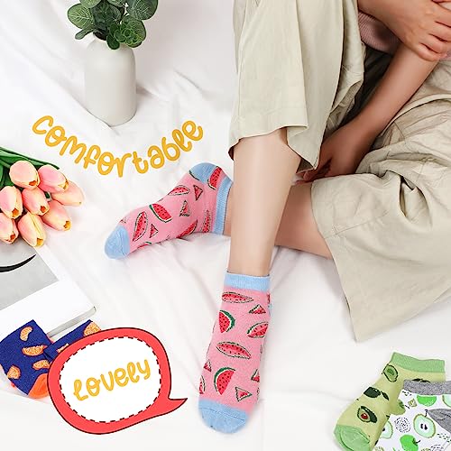 Leumoi 12 Pairs Fruit Ankle Socks Cute Fun Novelty No Show Low Cut Sock Sizes 6-12 for Women Ladies for Fruit Lover Gift4