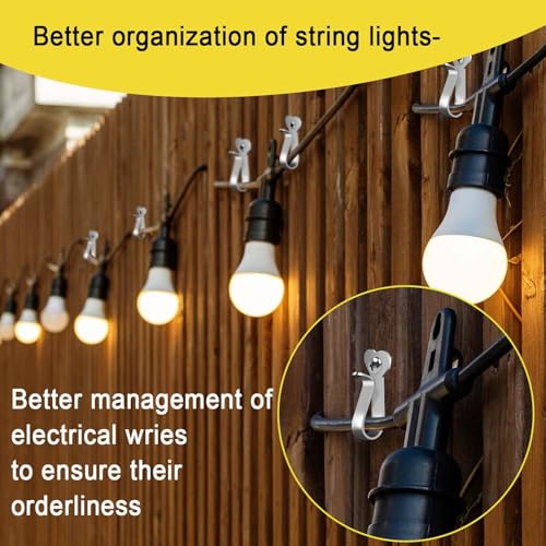 image for Dapute 30 Pack String Light Hooks, Stainless Steel Hooks for Outdoor S