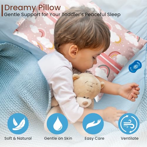Image of Personalized Pillow for Kids - Custom Name, Super Soft Cotton Kids Cushion for Infants & Toddlers, 1 Month to 5 Year Olds, Keeps Head & Neck Comfortable, Adorable Prints (Pillow 13)