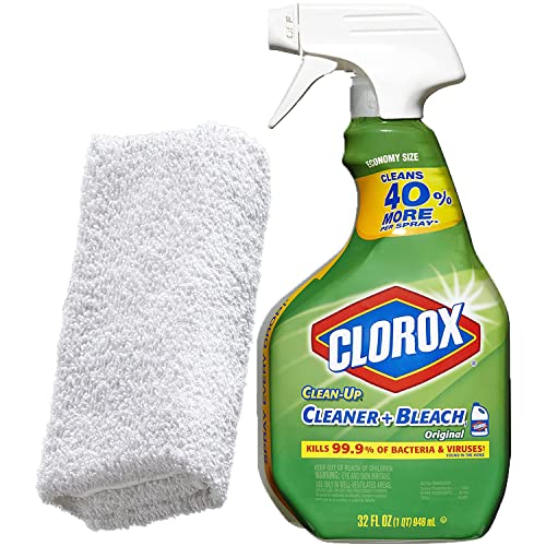 Daley Mint Towel With Clean-Up Cleaner + Bleach, 32Oz | All Purpose Bleach Cleaner Spray | Bundle For Cleaning Bathroom, Kitchen, Counters #TOP18