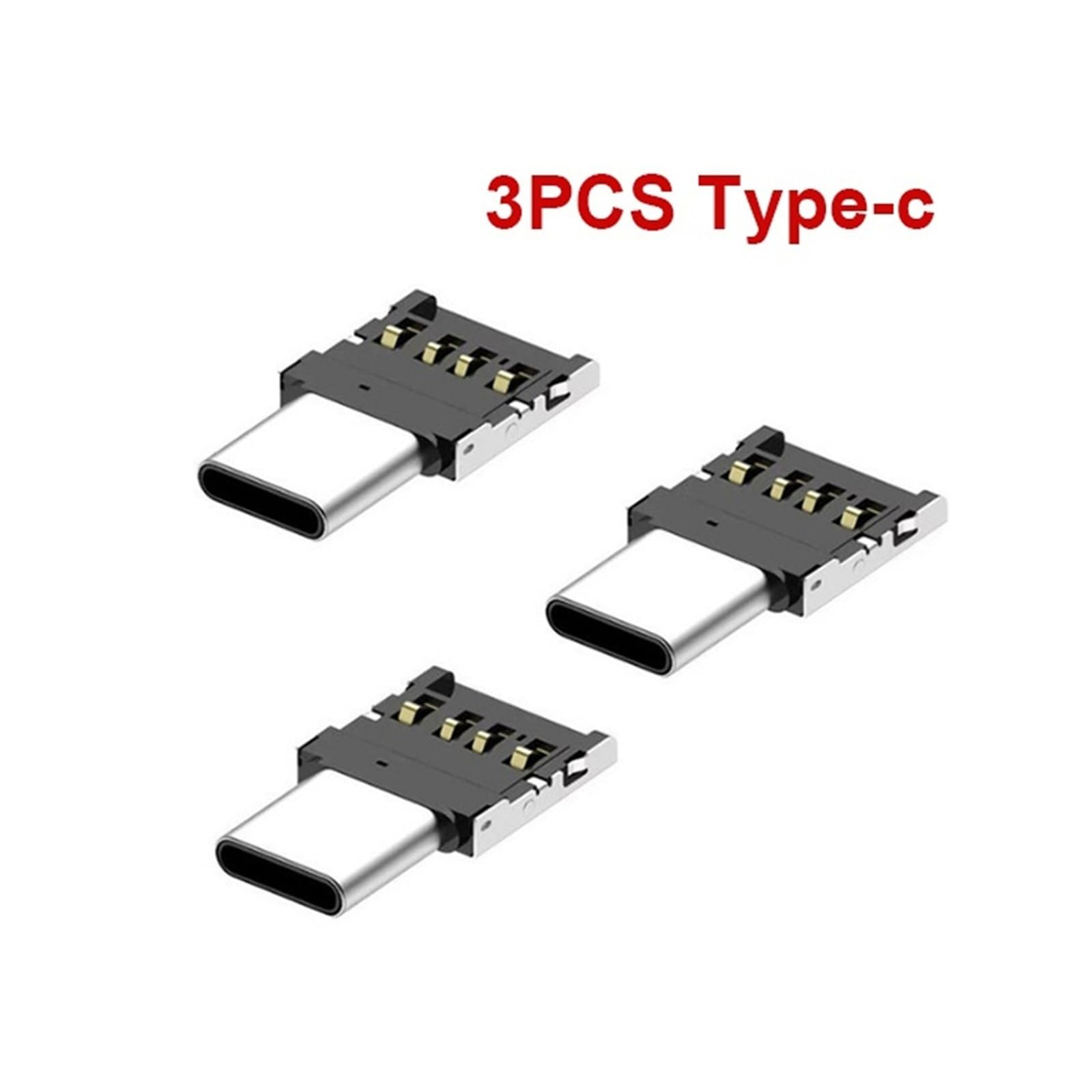 Adaptador USB C a USB 2.0 OTG macho conector hembra para Android (3X Type-C)
