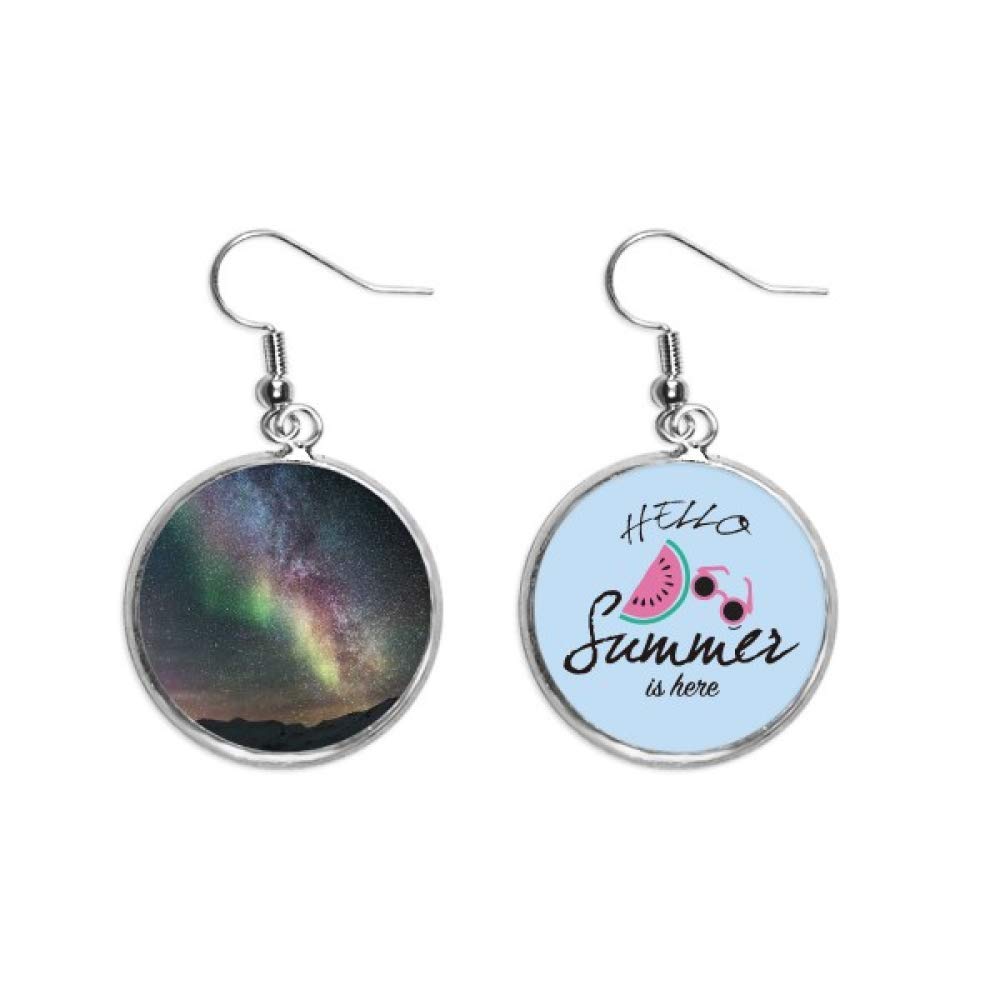 Pendientes de sandía y estrellas oscuras ligeros para lóbulos 5